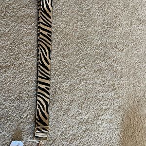 AH-dorned adjustable 2” cream and black zebra stripe strap